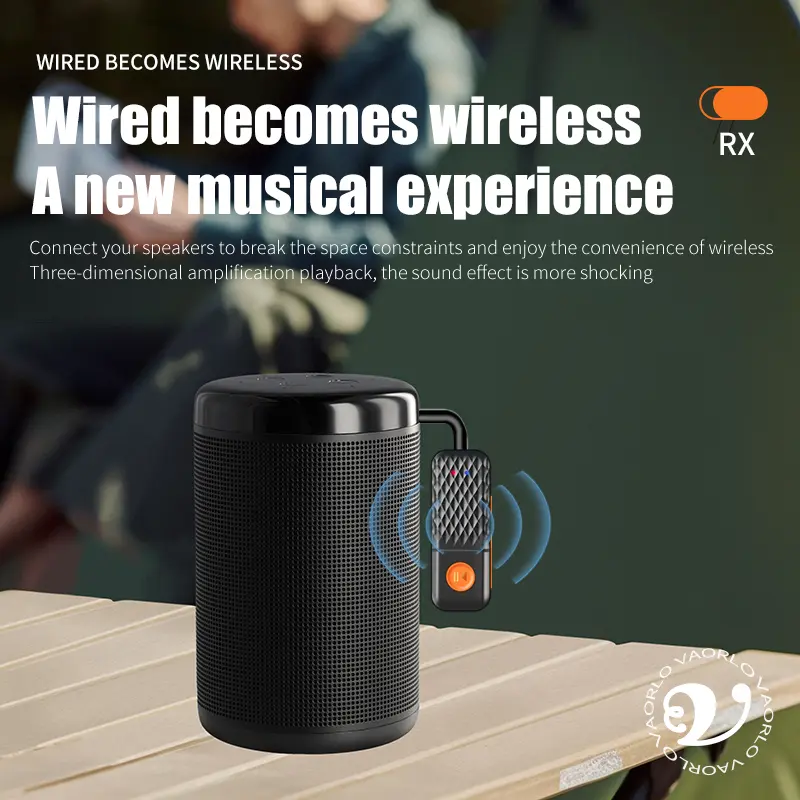 2-In-1 Wireless Audio Adapter Bluetooth 5.4 Receiver Transmitter 3.5mm AUX Lossless Sound MIC For Car Speaker TV PC Airplane