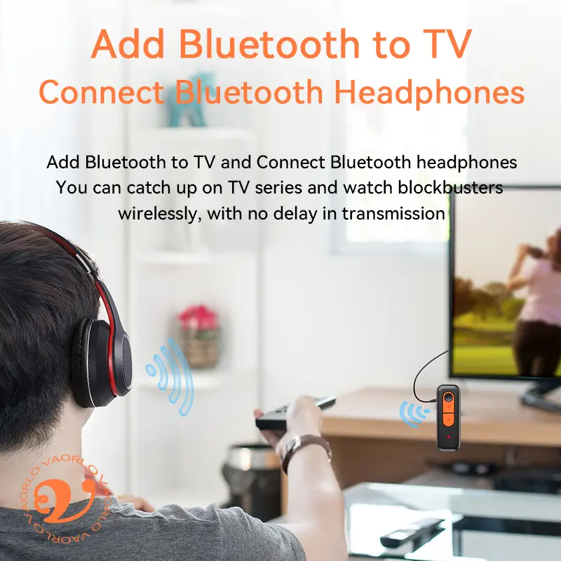 Bluetooth 5.4 Car Kit AUX Audio Adapter 2 IN 1 Receiver Transmitter Wireless HiFi Stereo Music 3.5MM With Mic Call For Speaker