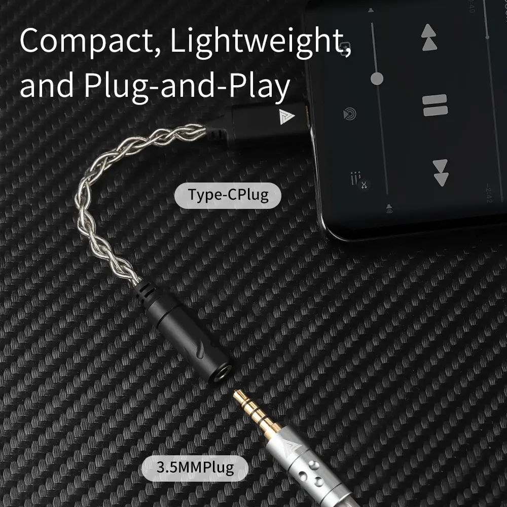 QKZ CX31993 USB Type-C to 3.5mm Audio interface Headphone Amplifier HiFi DAC Earphone Sound Amplifier 32bit 384kHz Audio Adapter