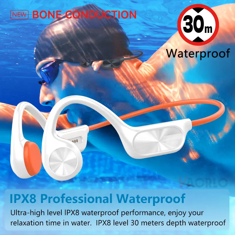 Original Bone Conduction Wireless Headphones Bluetooth 5.4 32GB MP3 Player IPX8 Waterproof Swimming Sports HIFI Music Headsets