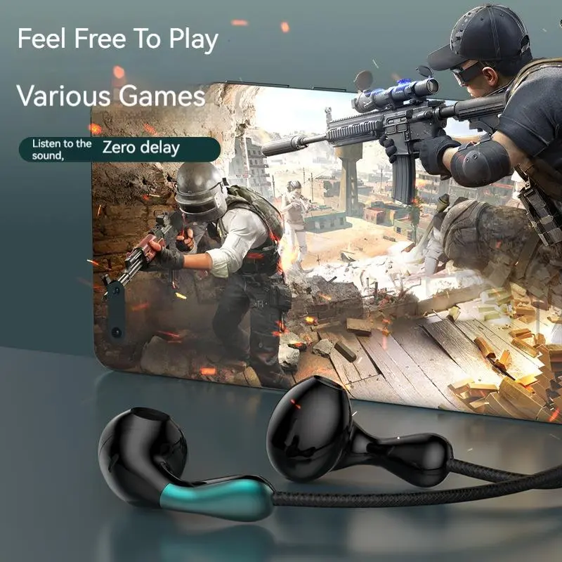 Wired Earphone 3.5mm AUX/Type C HiFi Surround Heavy Bass With MIC In-Ear Game Music Headsets For Samsung Huawei Xiaomi iPad PC