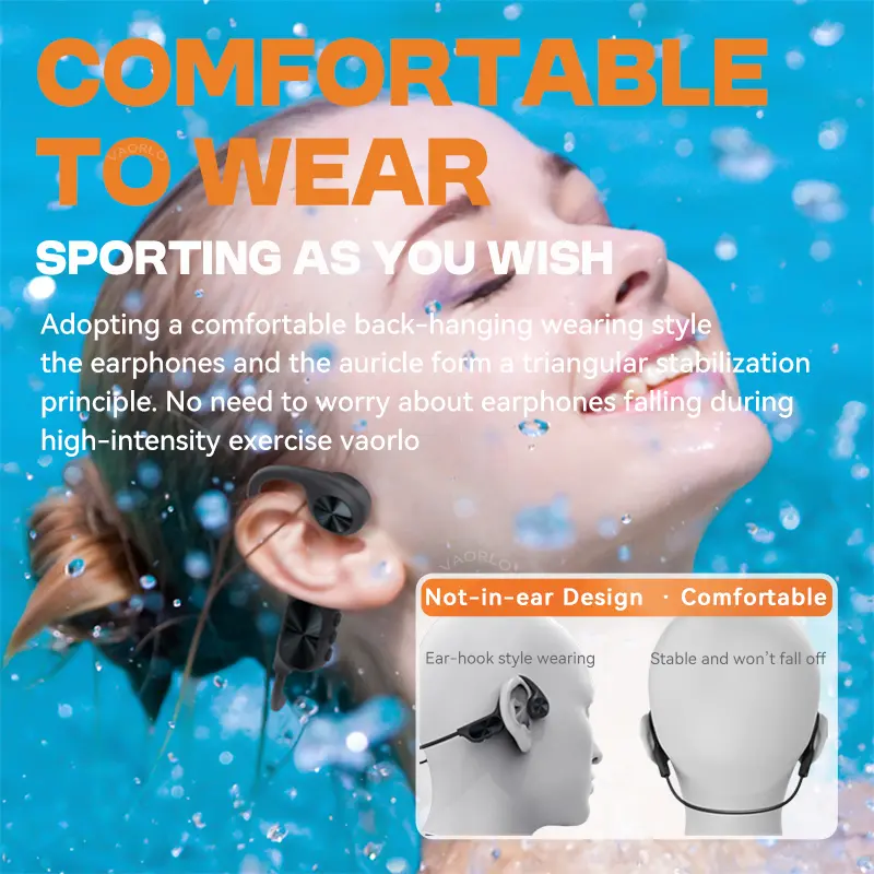New-X7 Bone Conduction Wireless Headphone Bluetooth 5.4 IPX8 Waterproof Swim Headset 32GB MP3 Player HIFI Music Sports Earphone