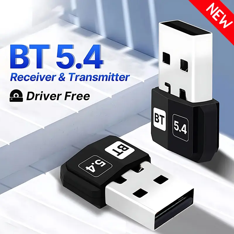 VAORLO USB Bluetooth 5.4 Adapter Audio Dongle Adapter Mini USB Wireless Receiver/Transmitter For PC/Laptop Win10/11 Driver Free