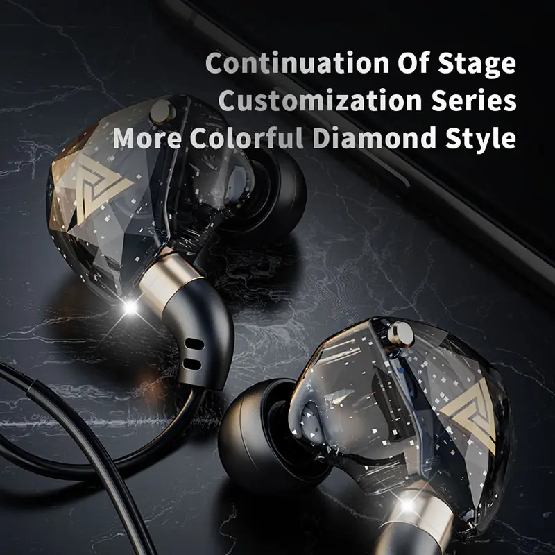 QKZ SK8 Wired Headset HIFI Dynamic Stereo Heavy Bass 3.5MM AUX In Ear Monitor Earphone Game Sport Music Headphones With MIC