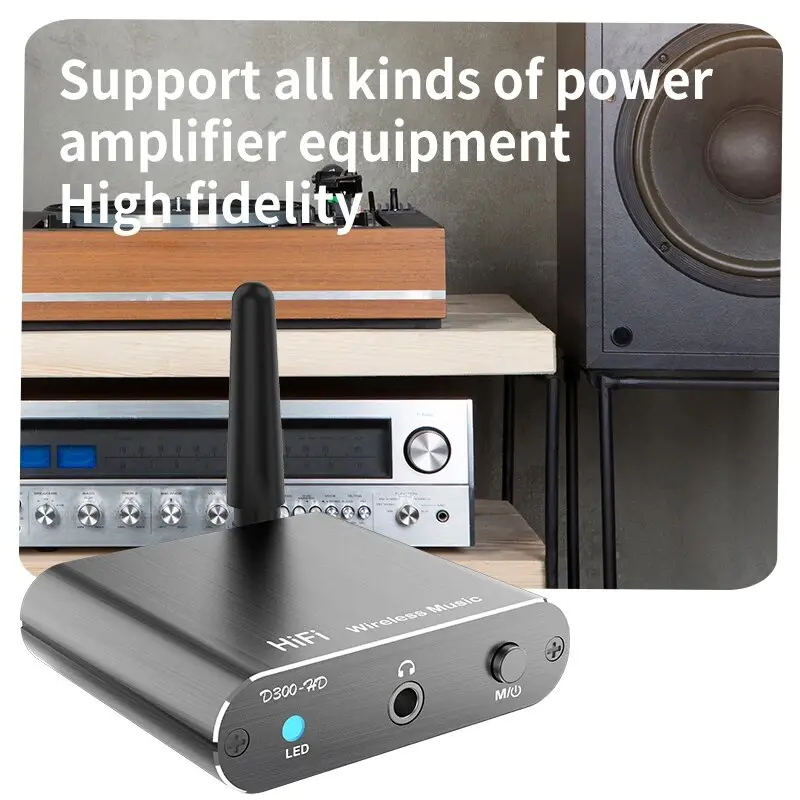 VAORLO AptX-HD Bluetooth 5.2 Receiver HIFI Music Wireless Audio Adapter 3.5mm AUX Optical Toslink/Coaxial Output For Car Speaker