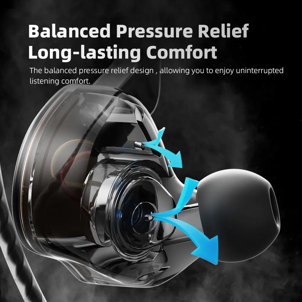 Original QKZ Hi7T In-ear Earphones Professional Dynamic Driver HiFi Acoustios Mointor Music Game Headset 3.5MM AUX With MIC