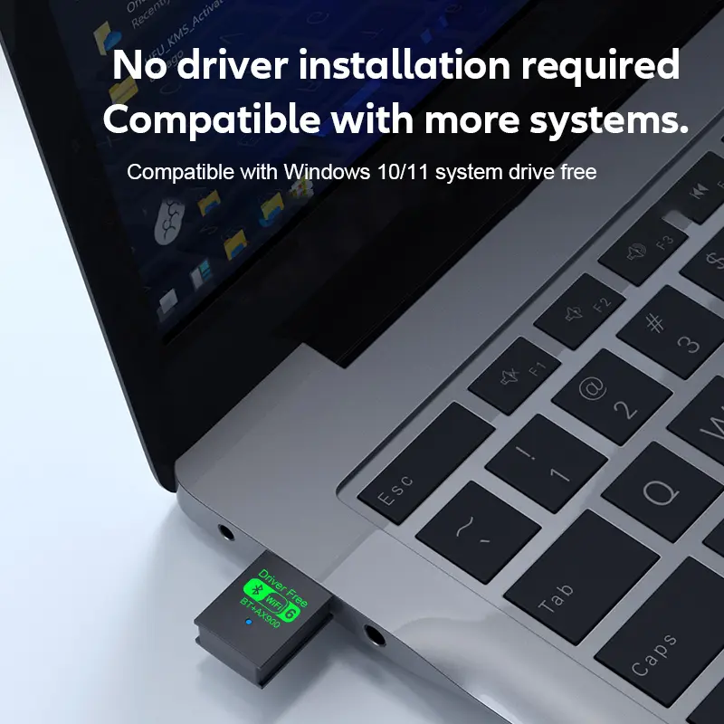 2 IN 1 WIFI6 AX900 USB WiFi Bluetooth 5.4 Wireless Adapter Dual Band 2.4G+5GHz 900Mbps Network Card Receiver Dongle For Win10/11
