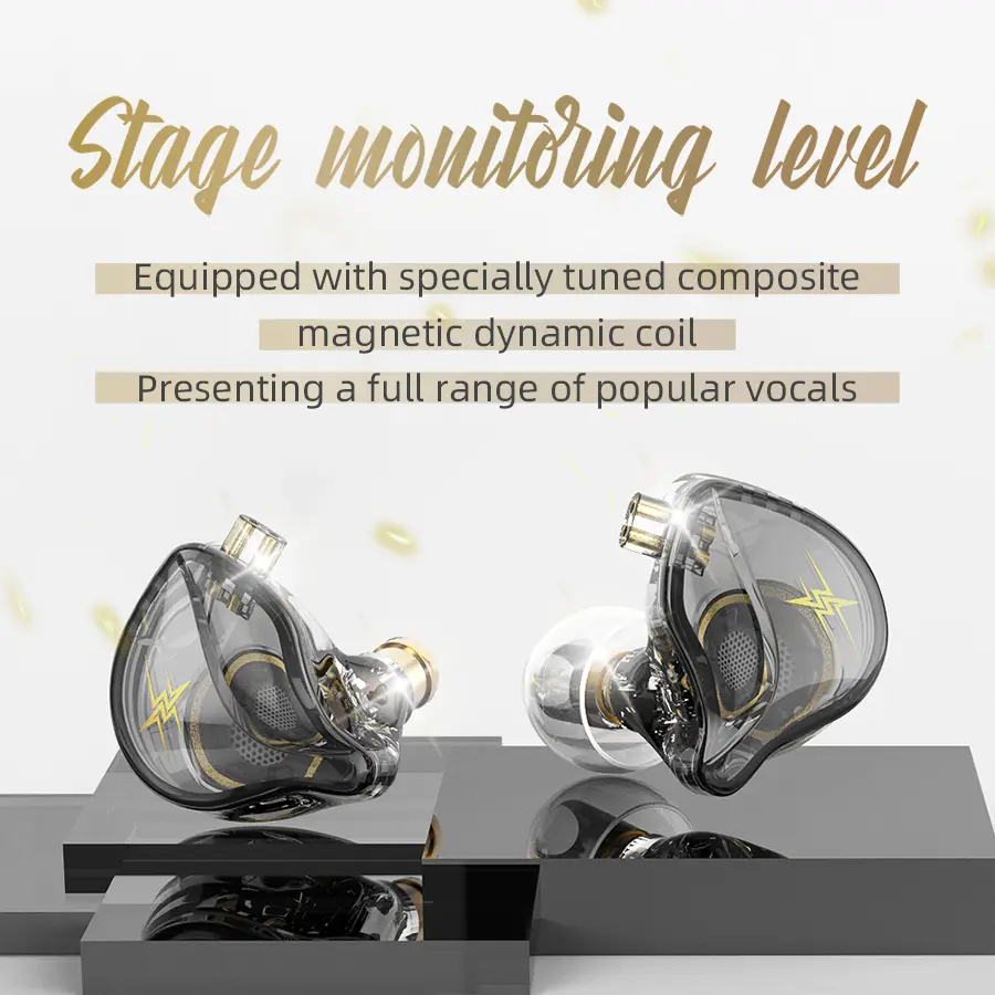QKZ ZXT In Ear Wired Earphones Dynamic DJ Monitor IEM Earbuds HIFI Music Sport Headphone Noise Cancelling Bass Headset With Mic