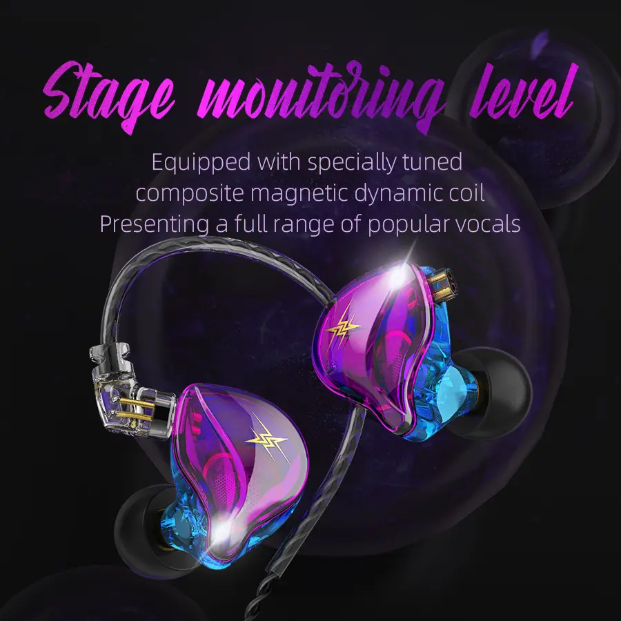 QKZ ZXT In Ear Wired Earphones Dynamic DJ Monitor IEM Earbuds HIFI Music Sport Headphone Noise Cancelling Bass Headset With Mic