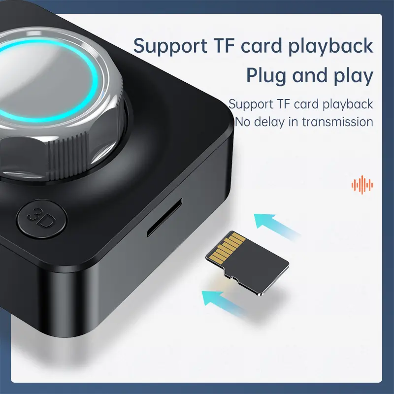 New Bluetooth Audio Receiver 3D Stereo Music Wireless Adapter TF Card RCA 3.5mm 3.5 AUX Jack For Car Speaker Amplifier Headphone