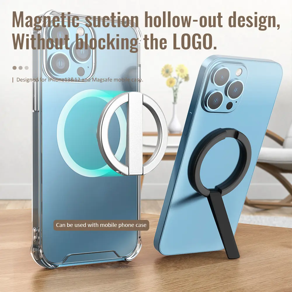 Magsafe Magnetic Stand Mini Alloy foldable For iPhone 12 13 14 15 Pro Max Series Phone holder For All Smartphones Desktop Stand