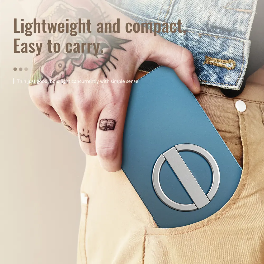 Magsafe Magnetic Stand Mini Alloy foldable For iPhone 12 13 14 15 Pro Max Series Phone holder For All Smartphones Desktop Stand