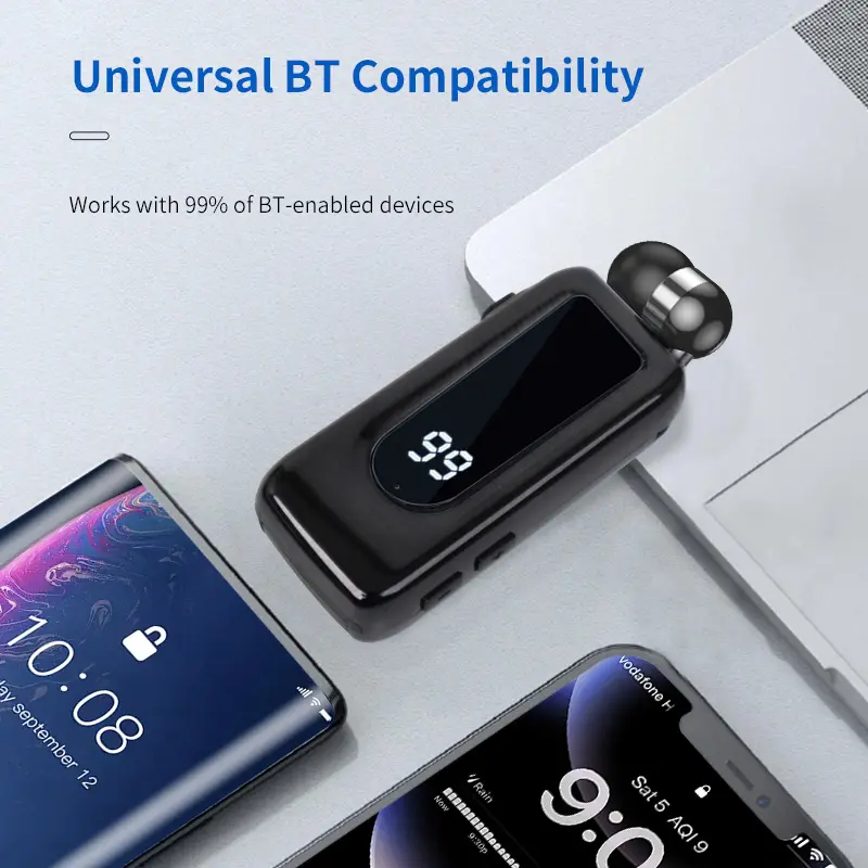 D70Pro Lavalier Business Wireless Headset Bluetooth 5.4 Calling/Music 36H Vibration Reminder With Mic Noice Cancelling Earphone