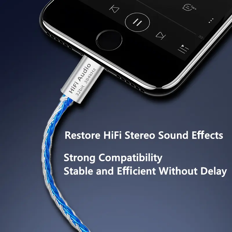 Type C To 3.5mm Audio Adapter Cable CX31993 HiFi DAC Digital Decoding Earphone Amplifier For iPhone15 16/Huawei/Xiaomi/Samsung
