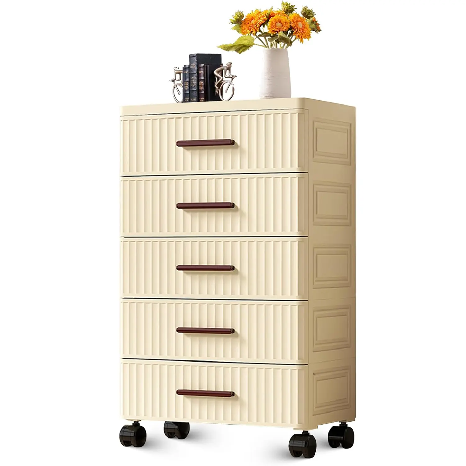 5 Layers Multifunctional Drawer Storage Cabinet Bedside Table Living Room Snack Children's Toys Books Clothes Storage Cabinet