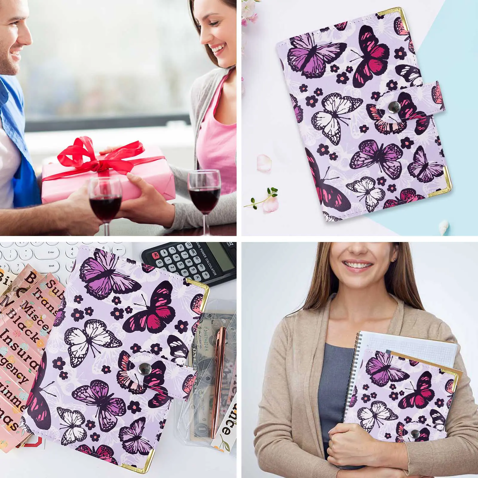 A6 Budget Binder Budget Planner Money Organiser With Zipper Bag Stickers Lightweight Portable Bookkeeping