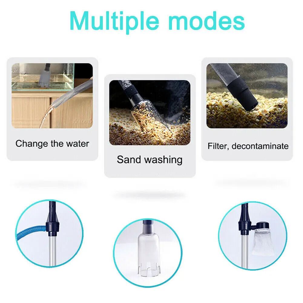 Electric Gravel Cleaner For Aquarium Fish Tank Automatic Vacuum Water Changer