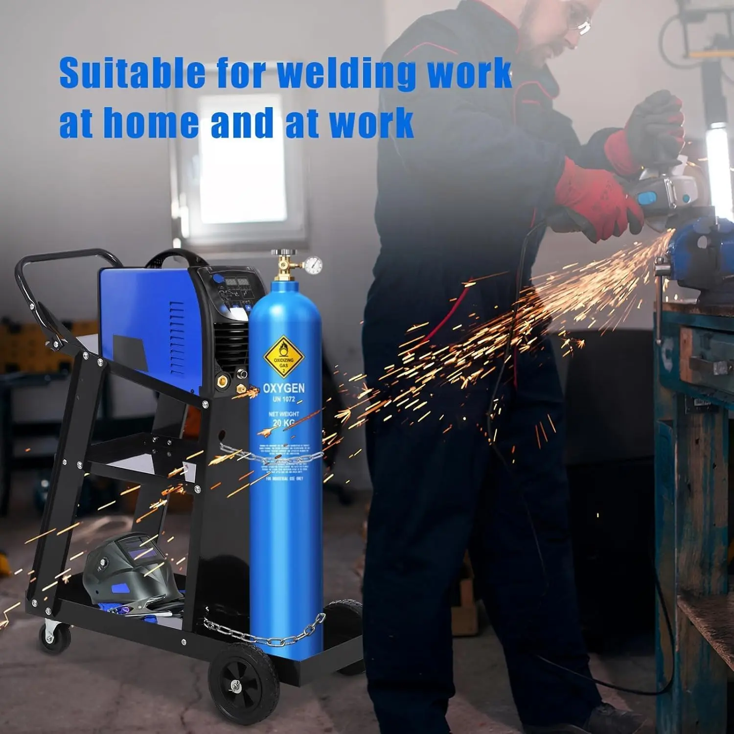 Welding Cart 220 Lbs Welder Cart Without Drawer Or With 4 Drawers Welding Carts For Mig/Tig Welder And Plasma Cutter
