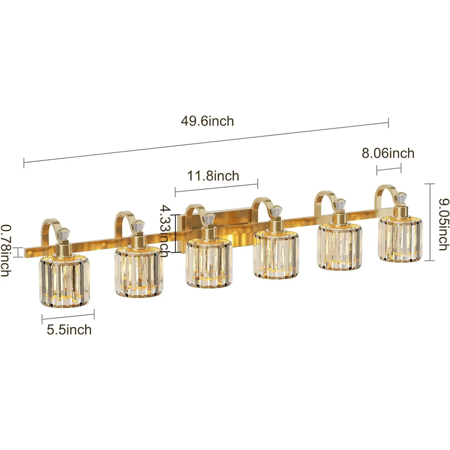 Crystal Gold Bathroom Vanity Light 6 Light Modern Bathroom Vanity Light Fixtures Over Mirror Modern Crystal Vanity Lighting