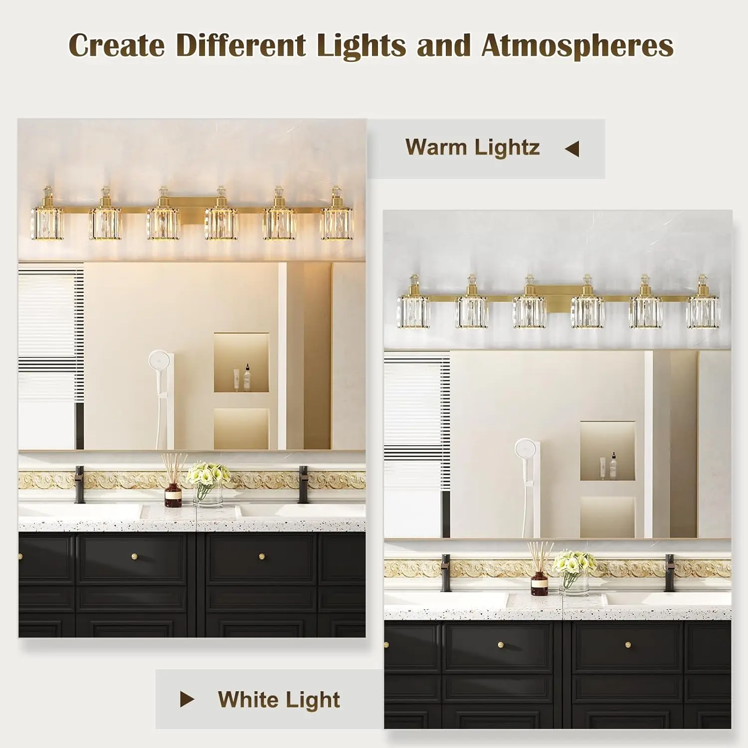 Crystal Gold Bathroom Vanity Light 6 Light Modern Bathroom Vanity Light Fixtures Over Mirror Modern Crystal Vanity Lighting