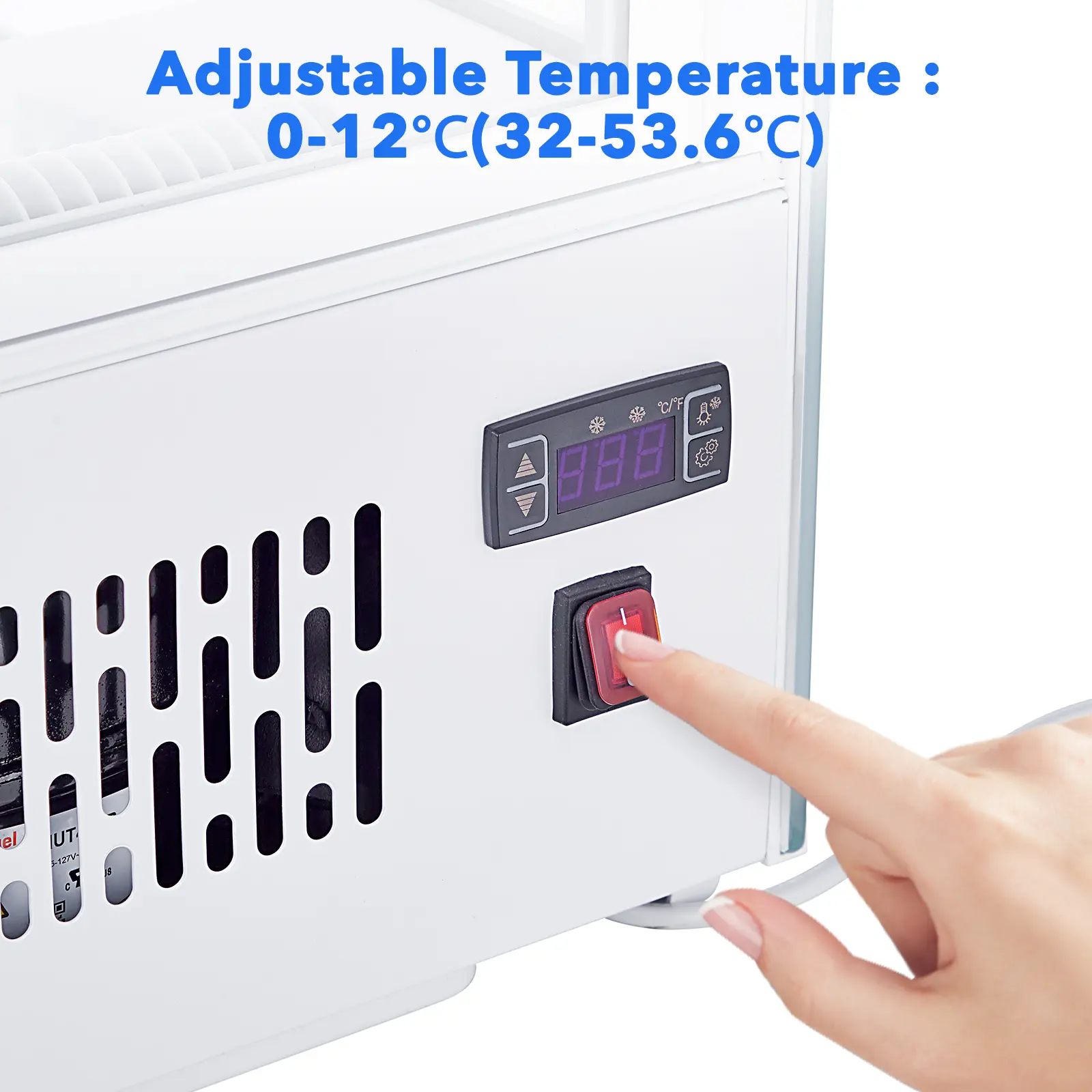 149 L Commercial Display Refrigerator Refrigerated Display Case Countertop Pastry Display Fridge With Tempered Glass Door