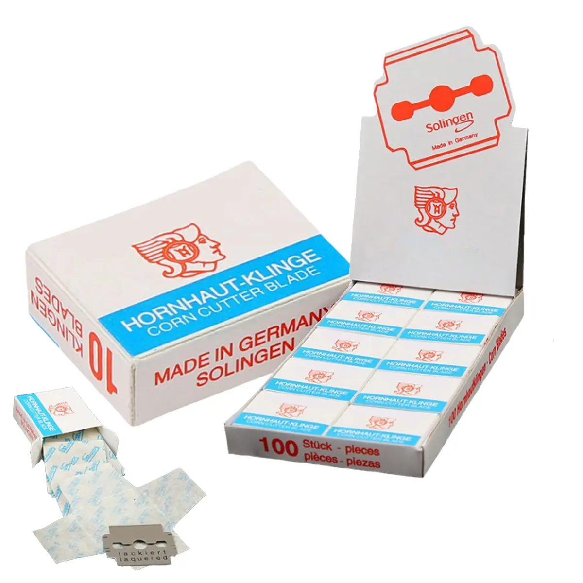 1/2 Boxes Callus Shaver Replacement Blades Corn Plane Stainless Steel Blades for Removing Callus Foot Care Pedicure Tools (100x)