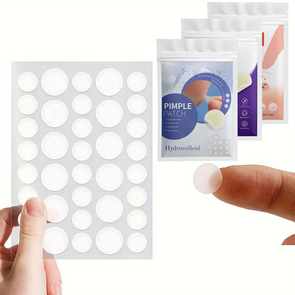 Round Acne Pimple Patch (360/400Counts), Invisible Hydrocolloid Acne Patch With Tea Tree Oil, Acne Spots Zits Patches Skincare