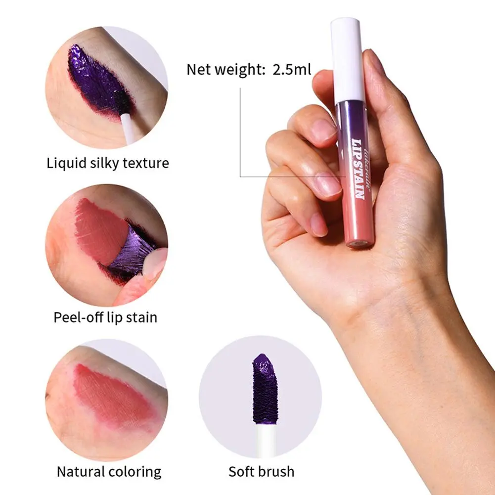 Rapid Film-forming Peel-Off Lip Stain Tattoo Lipstick Waterproof Long Lasting Matte Lip Tint Contour Tear-off Lip Gloss Cosmetic