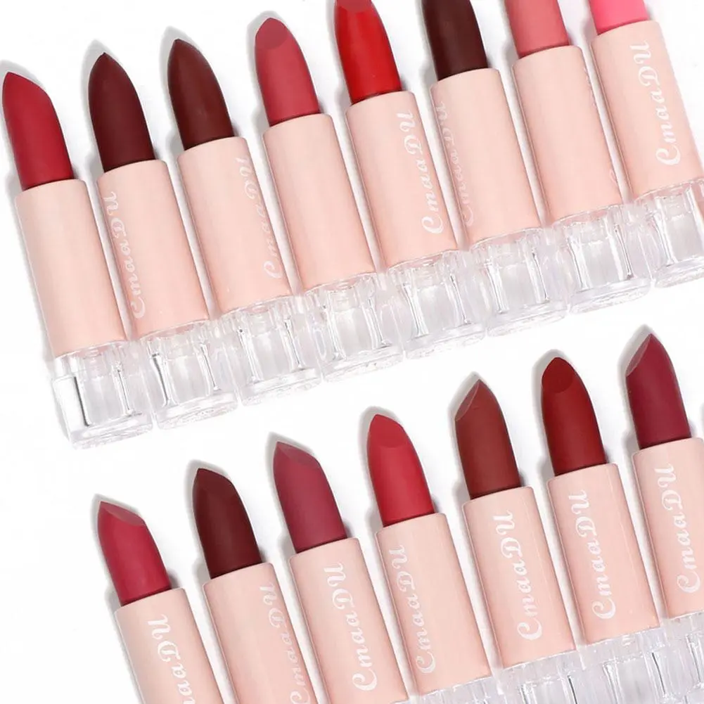 CmaaDu 15 Colour Moisturizing Matte Velvet Lipstick Easy To Color Waterproof Long Lasting Nude Lipstick Lipgloss Makeup Cosmetic
