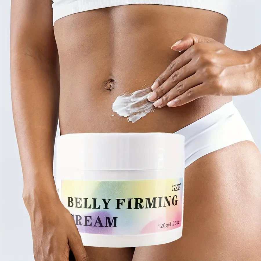 GZE Flat Belly Firming Cream - Skin Firming Smoothing Cream For Stomach, Thighs & Butt, Moisturizing Firming Lotion 120g
