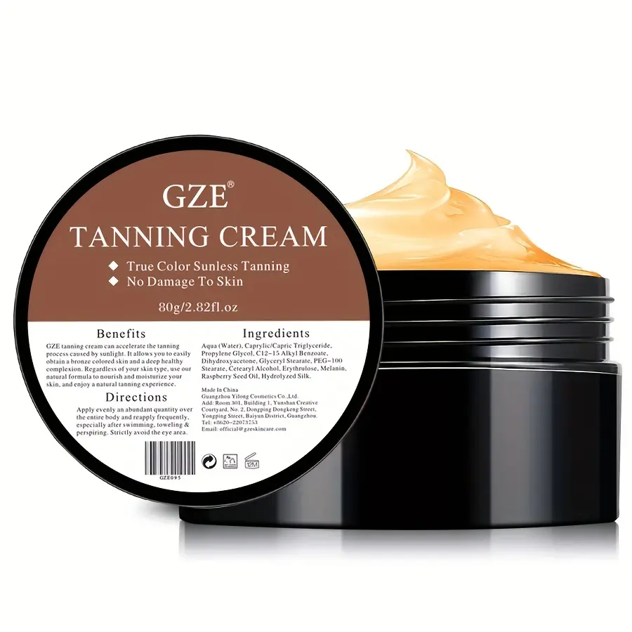 GZE Summer Skin Self Tanning Cream Sunless Self Tanner For Face Body For Natural Glow Body Bronzer Easy Use Bronzing Lotion 80g