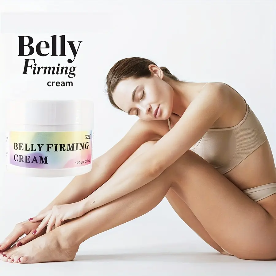 GZE Flat Belly Firming Cream - Skin Firming Smoothing Cream For Stomach, Thighs & Butt, Moisturizing Firming Lotion 120g