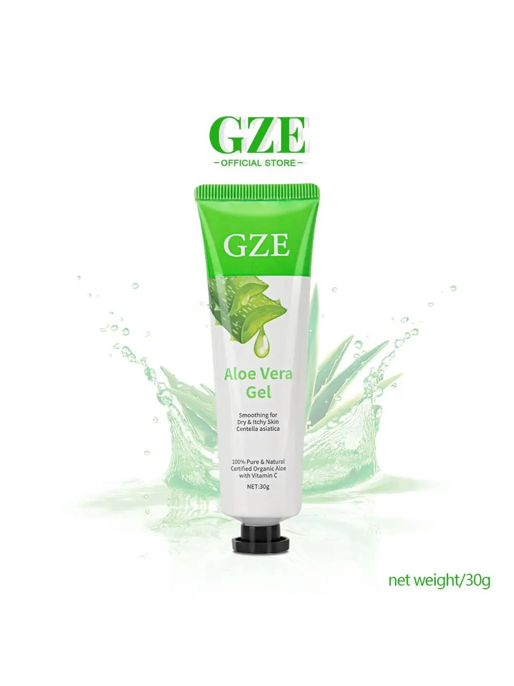 GZE 99% Aloe Soothing Gel Premium Nature Pure Aloe Vera Gel - For Face & Dry Skin, Aloe Vera Gel Sunburn Relief,Skin Moisturizer