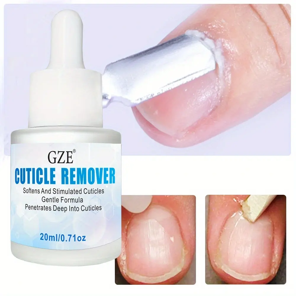 GZE Cuticle Remover Gel with Cuticle Pusher, For Trimming and Softening Cuticles, Nail Care Tool for Salon-Quality Results
