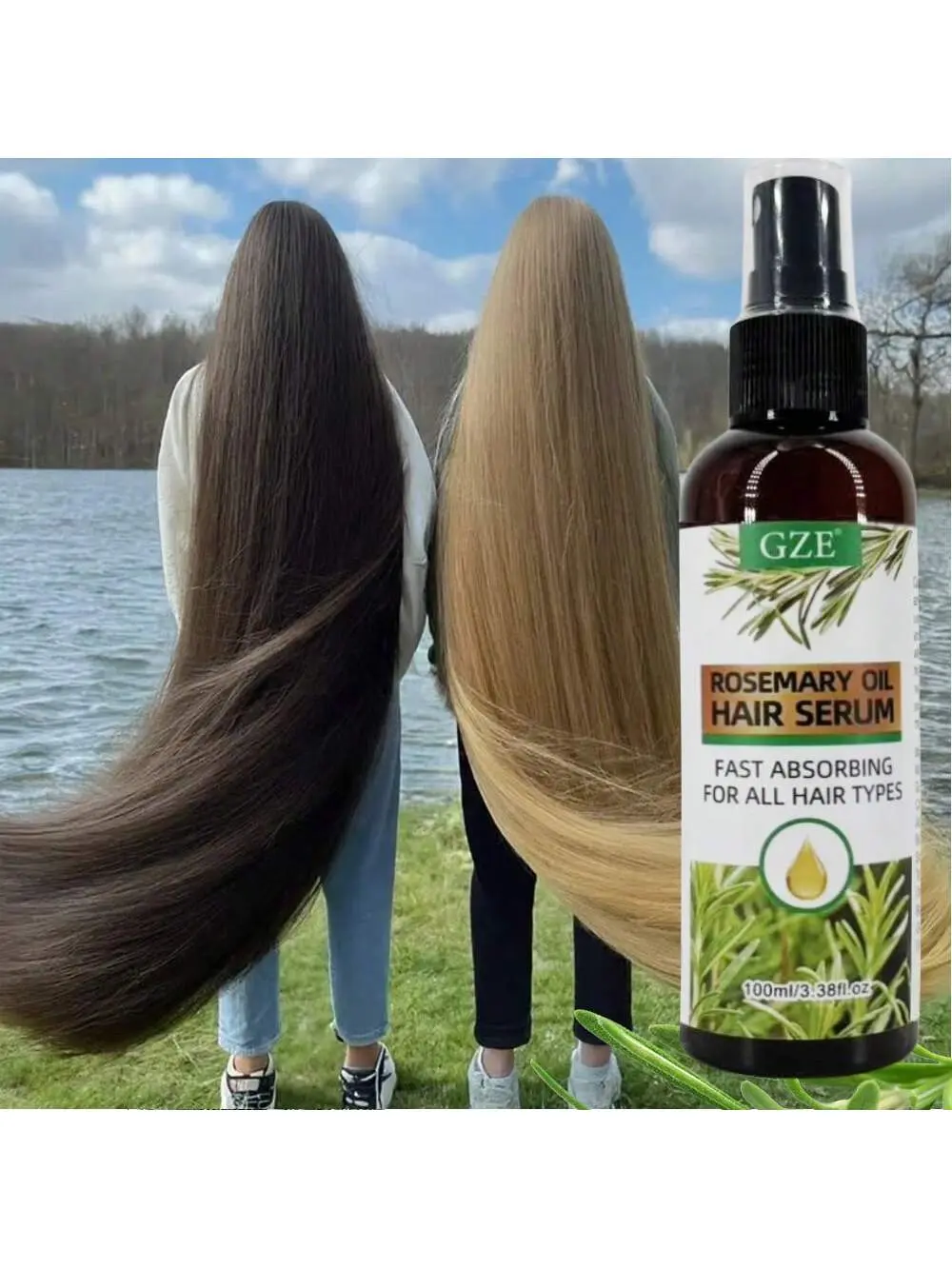 GZE Rosemary Oil Hair Serum Mist Spray trong Hair Heat Protection Anti-Breakage For Dry And Damaged Hair Repair Split Ends