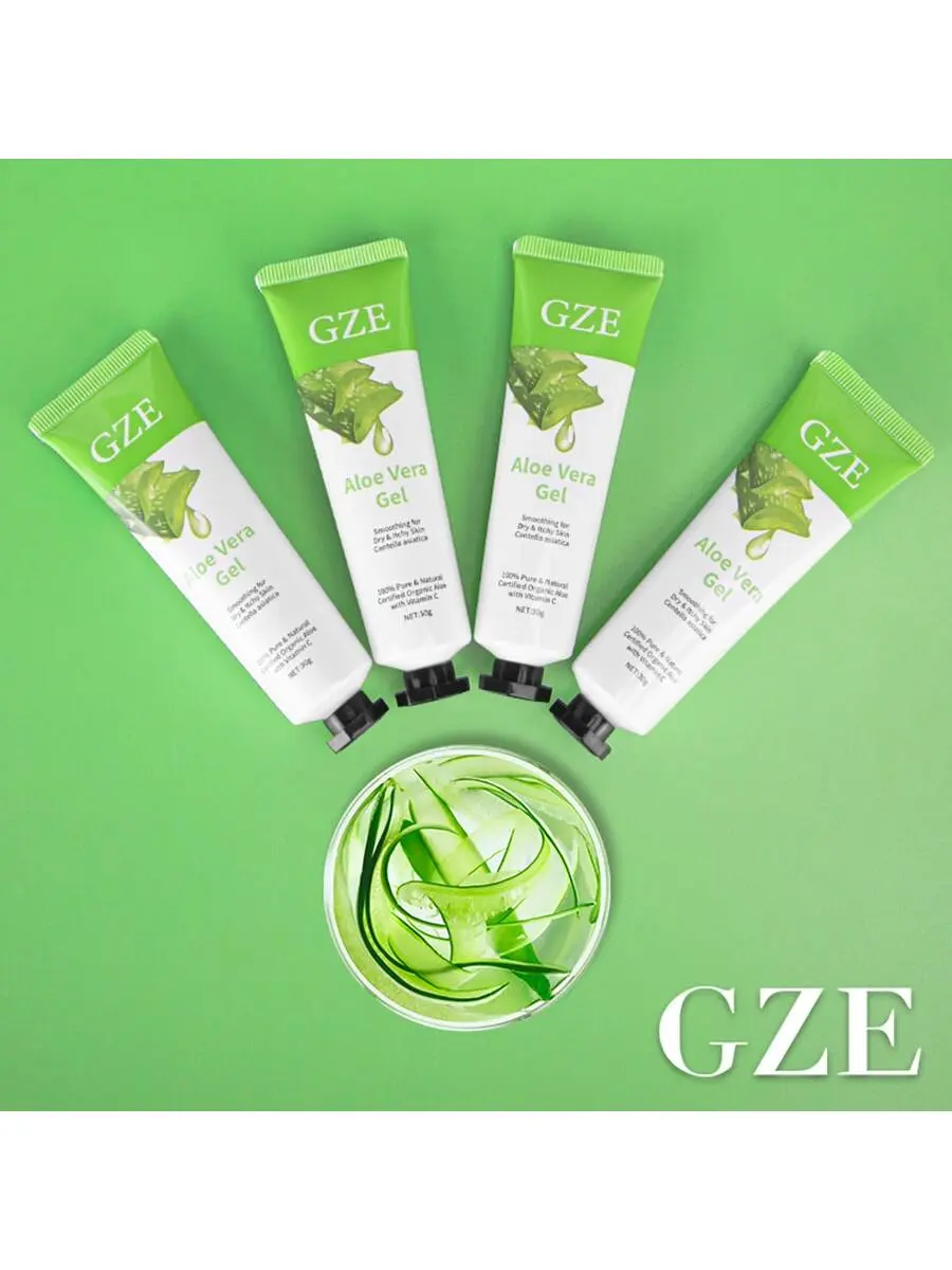 GZE 99% Aloe Soothing Gel Premium Nature Pure Aloe Vera Gel - For Face & Dry Skin, Aloe Vera Gel Sunburn Relief,Skin Moisturizer