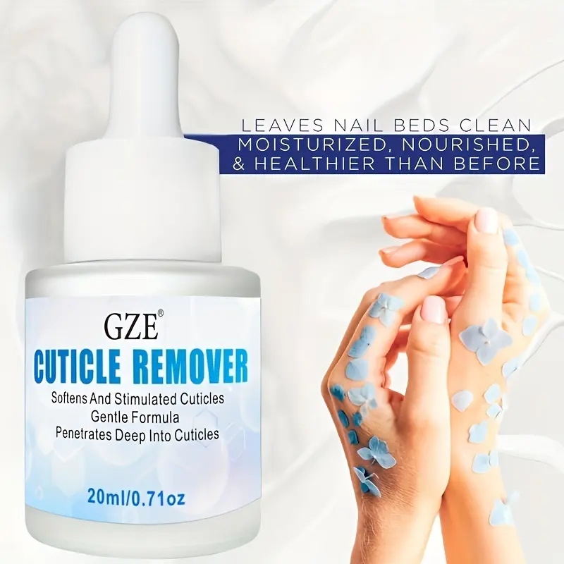 GZE Cuticle Remover Gel with Cuticle Pusher, For Trimming and Softening Cuticles, Nail Care Tool for Salon-Quality Results