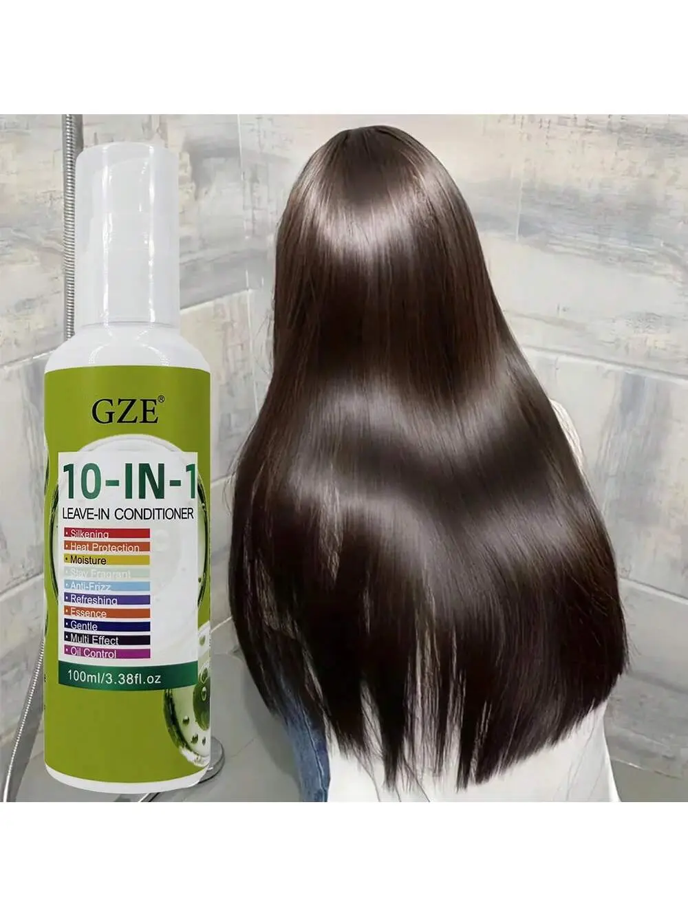 GZE10-IN-1 Leave-In Conditioner Silkening Heat Protection Moisturizing Stay Fragrant Anti-Frizz Refreshing Essence Gentle