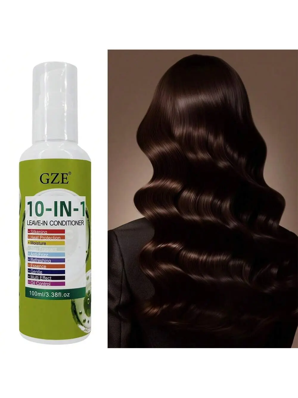 GZE10-IN-1 Leave-In Conditioner Silkening Heat Protection Moisturizing Stay Fragrant Anti-Frizz Refreshing Essence Gentle