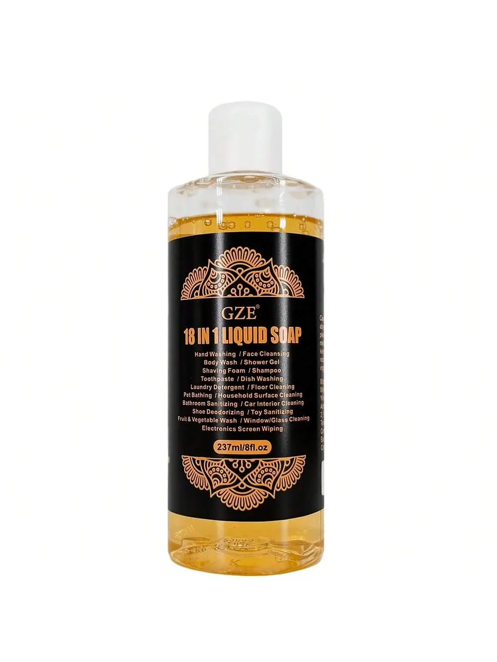 GZE 18 In 1 Liquid Soap Multi-Surface Cleaning Odor Elimination Gentle on Hands All-Purpose Use Quick-Drying ​Streak-Free Finish