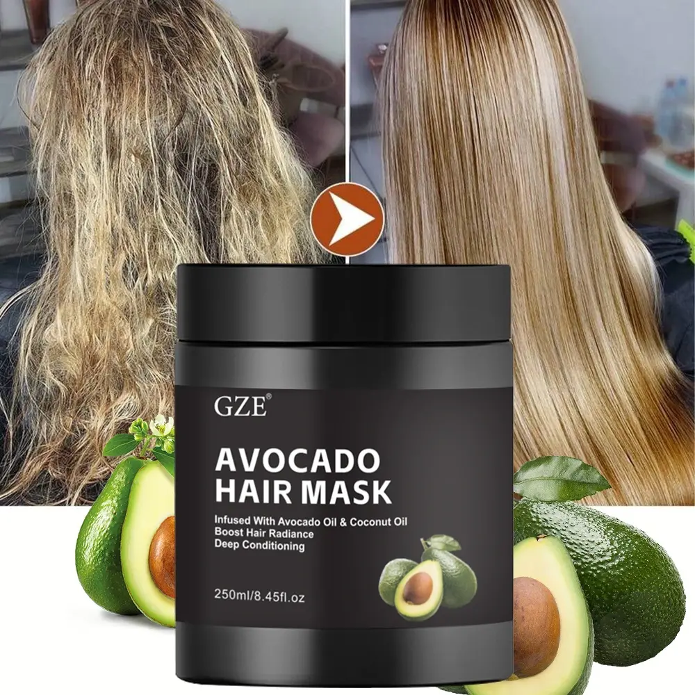 GZE Avocado Hair Mask strengthening Hair Masque Hair Mask Conditioner Hair Care Deep Moisturizing For Dry Damaged Hair Smoothing
