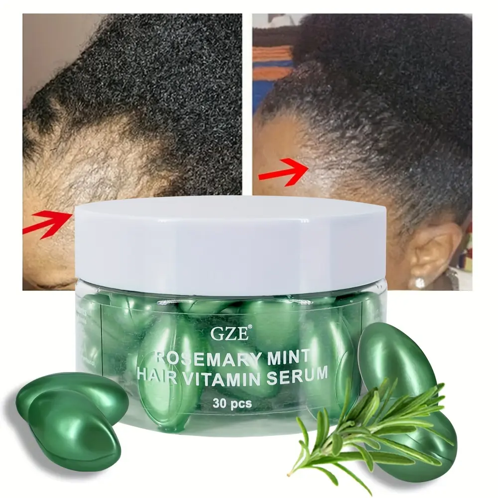 GZE ROSEMARY MINT HAIR VITAMIN SERUM for Frizzy and Damaged Hair dry frizzy hair into healthier reduce frizz and breakage