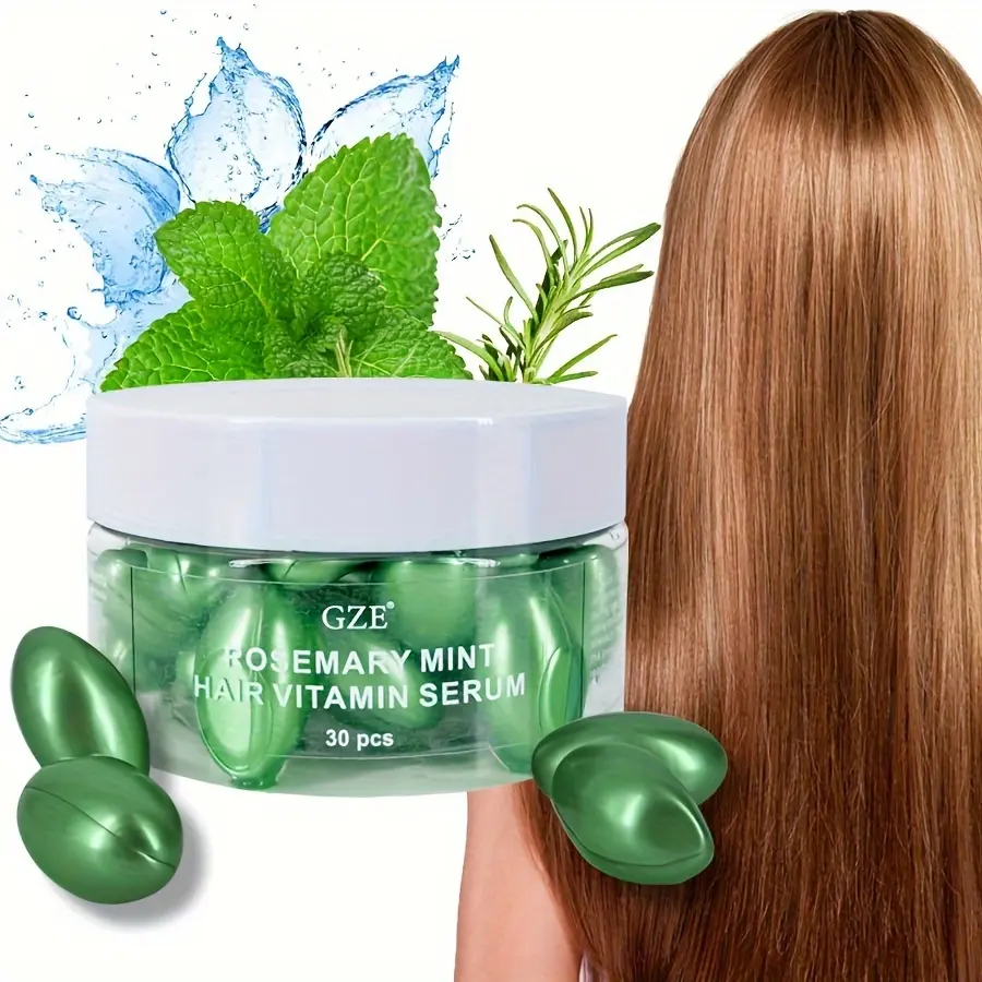 GZE ROSEMARY MINT HAIR VITAMIN SERUM for Frizzy and Damaged Hair dry frizzy hair into healthier reduce frizz and breakage