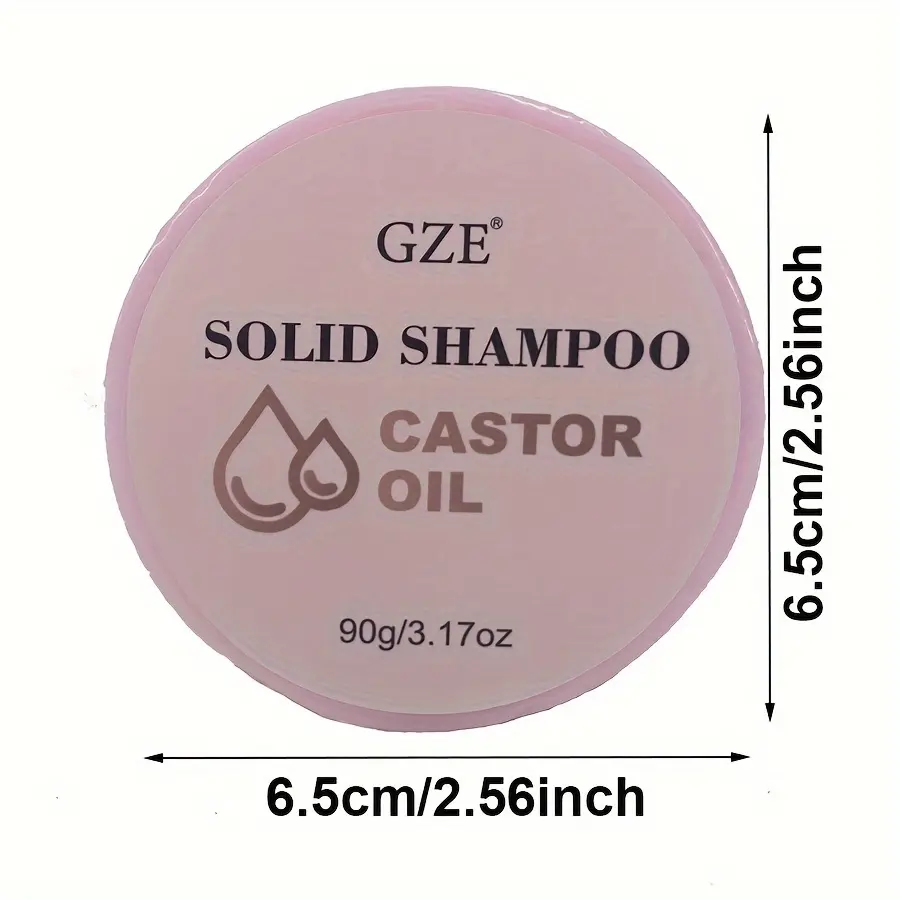 GZE Castor Oil Nourishing Shampoo Bar | Bottle-free Eco-friendly | Shampoo Hydrates & Moisturizes Dull and Dry Hair