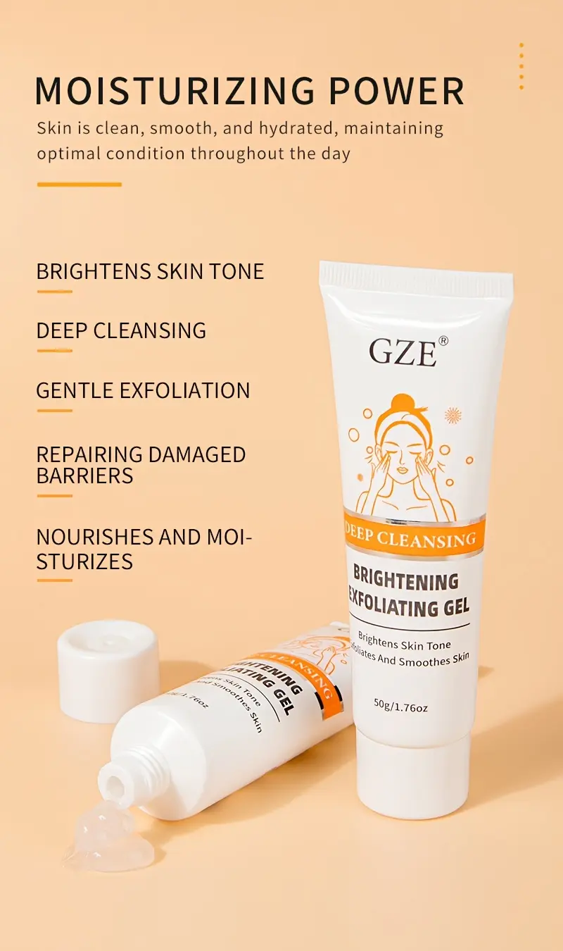 GZE Exfoliating Peeling Gel For Face, Facial Scrub Moisturizing Brightening Nourishing Repair Scrubs Face Cream Beauty Skin Care