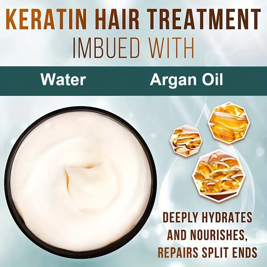 GZE Vitamins Keratin Hair Mask Deep Conditioner - Biotin Protein with Castor Oil Repair for Dry Damaged and Color Treated Hair