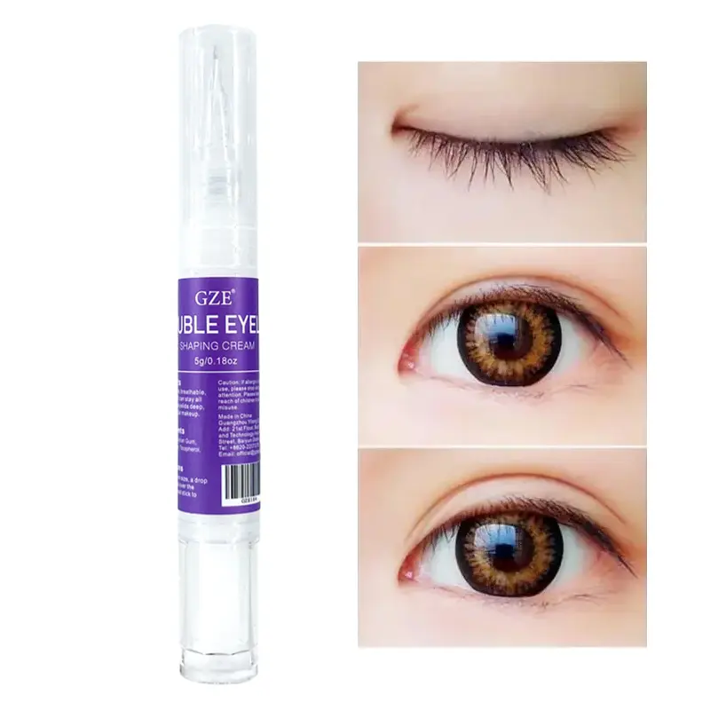 GZE Double Eyelid Pen, Skin Shaping Cream, Make Eyes Looks Bigger, Natural Look And Long Lasting Shaped, Double Eyelid Glue