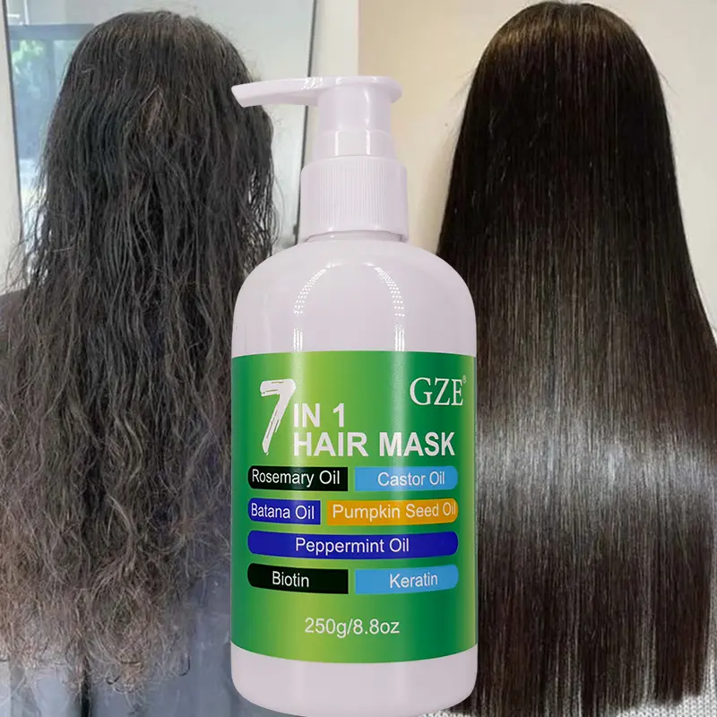 GZE 7 IN 1 HAIR MASK Deep Conditioning Repair Split Ends Anti-Breakage Soften Hair Silky Hair For Dry Hair Hydrating Enriched