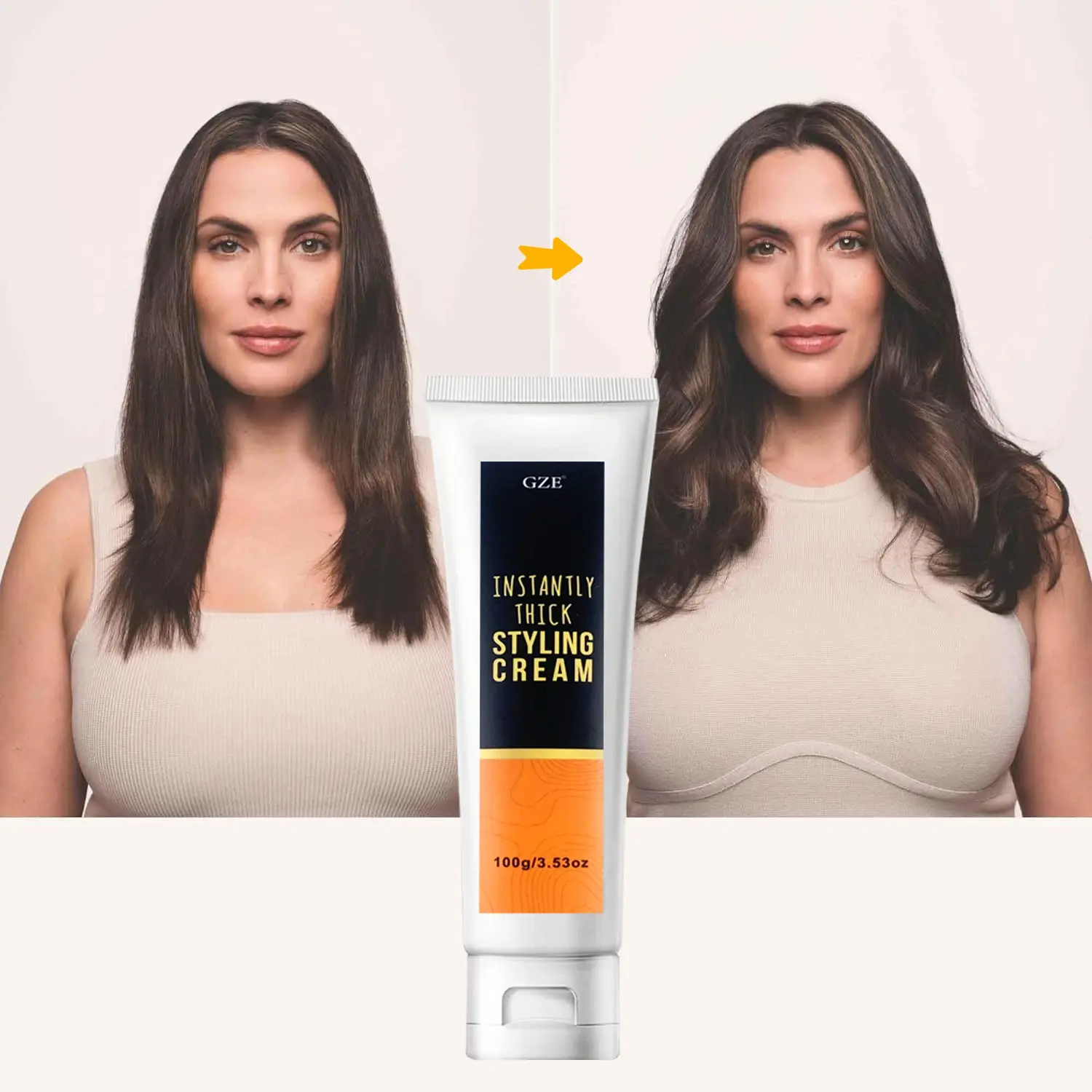 Instantly Thick Styling Cream - Volumizing Hair Cream for Long-Lasting Hold and Definition - Professional Grade Haircare Product