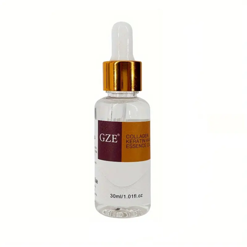 GZE Collagen Keratin Hair Essence Oil For Silky Hair Deep Conditioning Hydrating Repair Split Ends Anti-Breakage